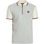 Polo Shirt Korte Mouw Trojan Poloshirt met Ottomaans jacquardpaneel
