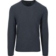 Sweater Marc O'Polo Pullover Crewneck Cotton/Linen Dark Blue