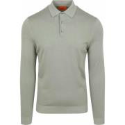 Polo Shirt Lange Mouw Suitable Compact Cotton Poloshirt Hellgrün