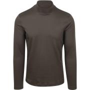T-Shirt Lange Mouw Desoto Turtleneck Trui Olive