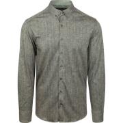 Overhemd Lange Mouw State Of Art Overhemd Jersey Herringbone Groen