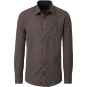 Overhemd Lange Mouw Casa Moda Overhemd Structure Bruin