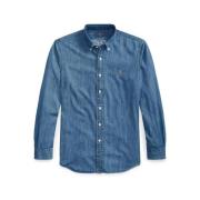 Overhemd Lange Mouw Polo Ralph Lauren Custom Fit Denim Shirt - Navy