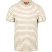 T-shirt Suitable T-shirt Isaac Stripe Piqué Pebble