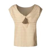 Top Pepe jeans T-shirt Pepe Jeans rayé à manches courtes avec nœud