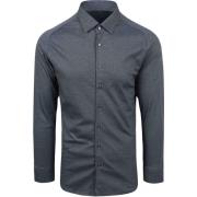 Overhemd Lange Mouw Desoto Overhemd Strijkvrij Kent Melange Blauw