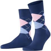 Socks Burlington Manchester Sok Ruit Blauw 6583