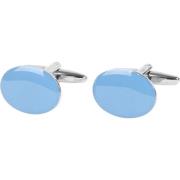 Schoenaccessoires Suitable Manchetknoop Licht Blauw Ovaal NR100