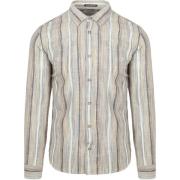 Overhemd Lange Mouw No Excess Overhemd Streep Beige