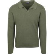 Polo Shirt Lange Mouw Suitable Pullover Riva Structure Melange Grün