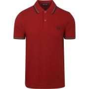 Polo Shirt Korte Mouw Fred Perry Polo Twin Tipped M3600 Rood