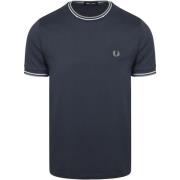T-shirt Korte Mouw Fred Perry Twin Tipped T-shirt Navy Z47