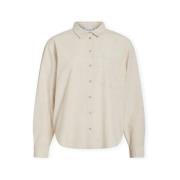 Overhemd Vila Noos Prisilla Loose Shirt - Super Light Natural Melan