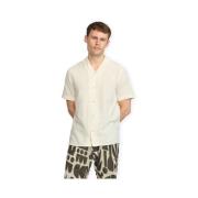 Overhemd Korte Mouw Revolution Cuban Shirt 3927 - Off White