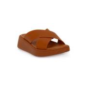 Teenslippers FitFlop F Mode Leather Platform Cross