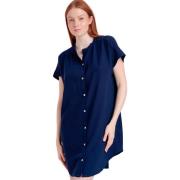 Korte Jurk Admas Strandtuniek met slipe mouwen en knopen Fluido
