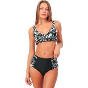 Bikini Admas Tweedelige shapewear set Black And White