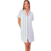 Pyjama's / nachthemden Admas Nachthemd met slipe mouwen Light Stripes