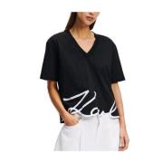 T-shirt Korte Mouw Karl Lagerfeld Camisetas Mujer Modèle Karl Signatur...