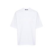 T-shirt Korte Mouw Jacquemus LE T-SHIRT LE TYPO WHITE