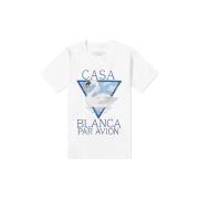 T-shirt Korte Mouw Casablanca PAR AVION T-SHIRT WHITE