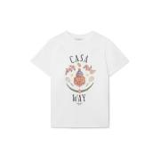 T-shirt Korte Mouw Casablanca T-SHIRT CASA WAY WHITE