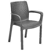 Buitenstoelen Keter Chaise Bali Mono set de 8 gris graphite