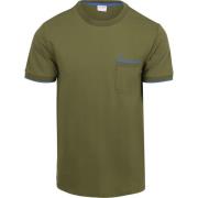 T-shirt Sun68 Piqué T-Shirt Fluo Stripe Army