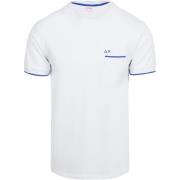 T-shirt Sun68 Piqué T-Shirt Fluo Stripe Wit