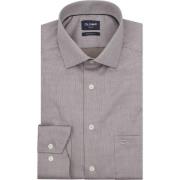 Overhemd Lange Mouw Olymp Luxor Overhemd Diamond Structure Bruin