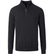 Trui Casa Moda Halfzip Trui Solid Antraciet