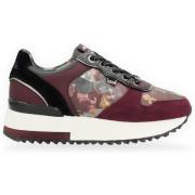 Lage Sneakers Anekke - Deportivos plataforma burdeos estampado