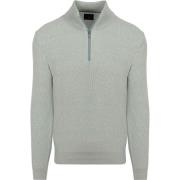 Trui State Of Art Half Zip Trui Melange Lichtgroen