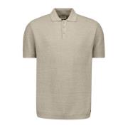 Polo Shirt Korte Mouw No Excess Knitted Poloshirt Taupe