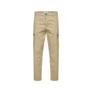 Cargobroek Selected Slim Tapered Wick 172 Cargo Pants - Chinchilla