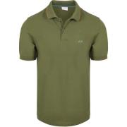 T-shirt Sun68 Poloshirt Small Stripe Collar Olijfgroen