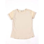 T-shirt Korte Mouw Leone 1947 Girl Short Sleeves Lace