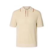 Polo Shirt Korte Mouw Selected Jesse Knit - Birch/Potter