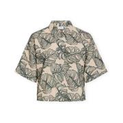 Blouse Vila Flura Shirt - Birch/Atlantic