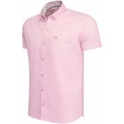 Overhemd Korte Mouw Cappuccino Italia Toscana Stretch