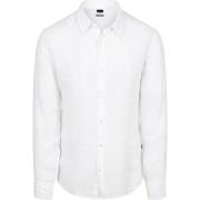 Overhemd Lange Mouw BOSS Relegant Overhemd Linnen Wit