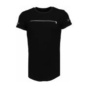 T-shirt Korte Mouw Justing Zipped Chest