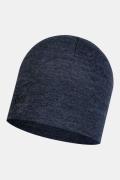 Buff Midweight Merino Wool Hat Solid Night Blue Melange Muts Donkerbla...