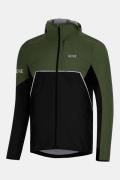 Gore Wear R7 Partial Gtx I Hooded Jacket Zwart/Donkergroen