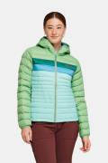 COTOPAXI Fuego Hooded Gevoerde Jas Dames Lichtgroen/Lichtblauw