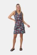 Jack Wolfskin Tioga Road Flower Dress Jurk Dames Middenrood/Ass. Bloem