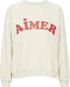 Ichi Sweater Lela Creme dames