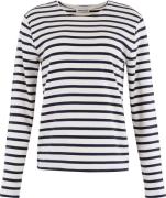 Anna Blue Top Striped Blauw dames