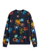 Scotch & Soda Sweater All Over Print Blauw heren