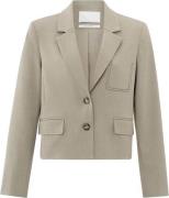 Yaya Short woven blazer with contra Bruin dames